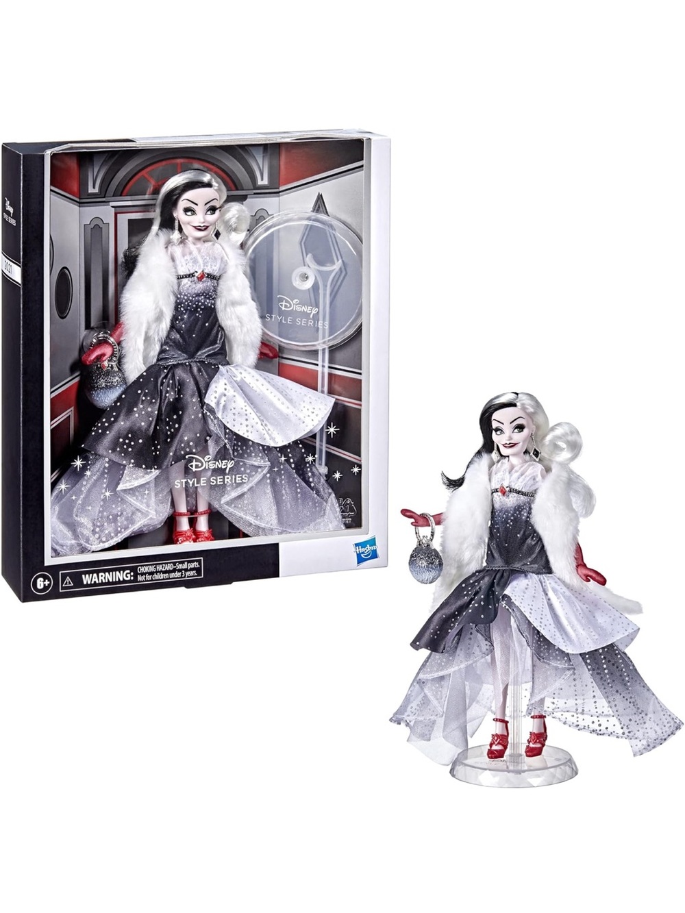 Disney Cruella Glamour Doll in Black, White & Red Accents